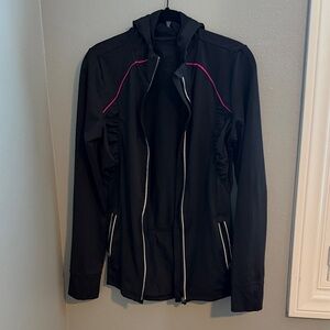 Ideology Black Hoodie with Pink Highlights